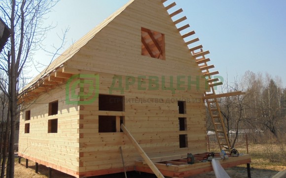 Строительство дома из бруса по проекту ДБ24 в Коломенском районе СНТ 