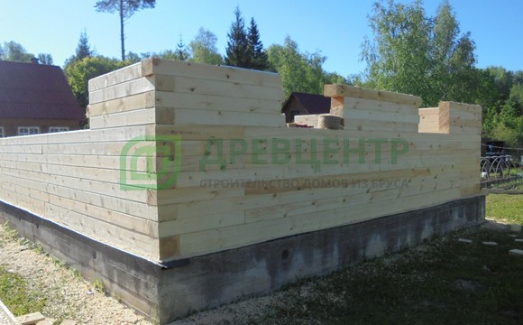 Строительство дома из бруса 7х9 в Ступинском районе СНТ Калинушка