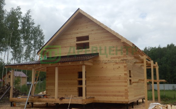 Строительство дома из боруса по проекту ДБ41 в Заокском районе д. Тетерево