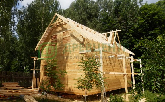 Строительство дома из бруса 6х9 в Серебряно Прудском районе СНТ 