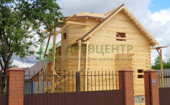 Строительство дома из бруса по проекту ДБ16 во Владимирской области Петушинском районе д. Болдино