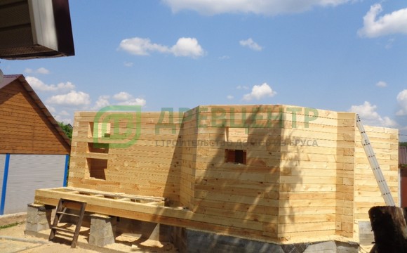 Строительство дома из бруса по проекту ДБ16 во Владимирской области Петушинском районе д. Болдино