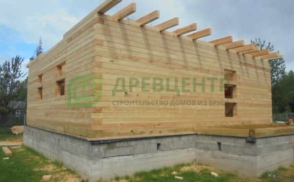 Строительство дома из бруса 8х9 в Тверской области Конаковском районе д. Дмитрово