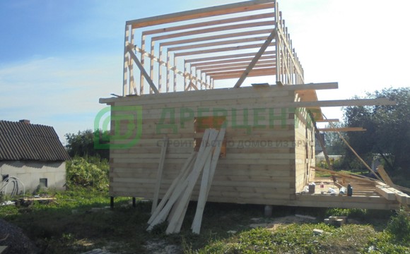 Строительство дома из бруса по проекту ДБ 112 в Воскресенском районе д. Расловлево