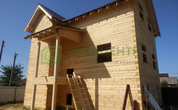 Строительство трехэтажного дома из бруса в Егорьевском районе д. Курбатиха