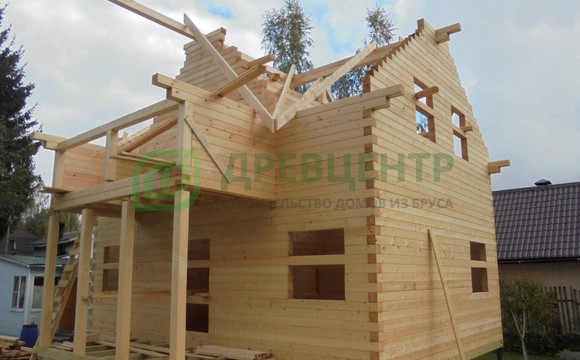 Строительство дома  из бруса в Клинском районе СНТ 
