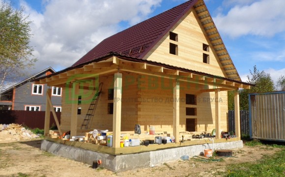 Строительство дома из бруса по проекту ДБ37 в Чеховском районе д. Алачково