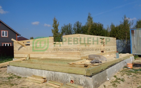 Строительство дома из бруса по проекту ДБ37 в Чеховском районе д. Алачково