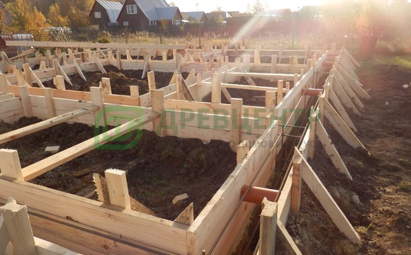 Строительство фундамента под дом из бруса по проекту ДБ 91 в Ступинском районе СНТ 