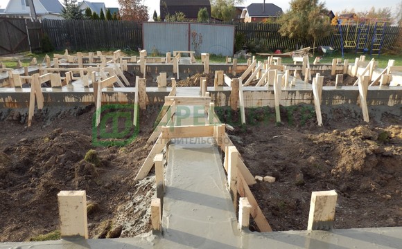 Строительство фундамента под дом из бруса по проекту ДБ 91 в Ступинском районе СНТ 