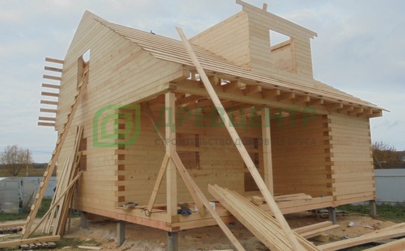 Строительство дома из бруса камерной сушки в Чеховском районе д. Скурыгино