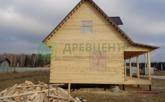 Строительство дома из бруса по проекту ДБ108 в Домодедовском районе д. Вахромеево