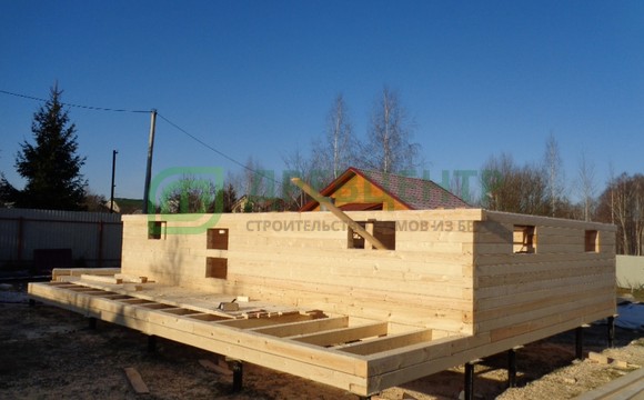Строительство дома из бруса по проекту ДБ 108 в Чеховском районе Малое Петровское