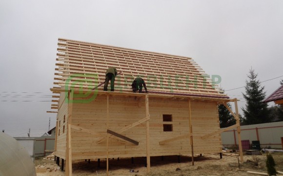Строительство дома из бруса по проекту ДБ 108 в Чеховском районе Малое Петровское