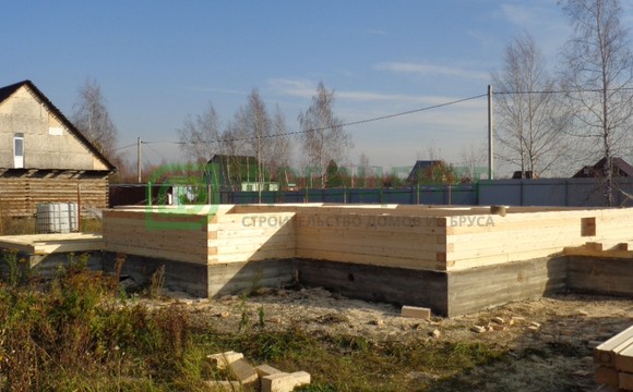 Строительство дома из бруса по проекту ДБ99 в Воскресенском районе д. Хорлово