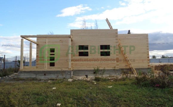 Строительство дома из бруса по проекту ДБ99 в Воскресенском районе д. Хорлово