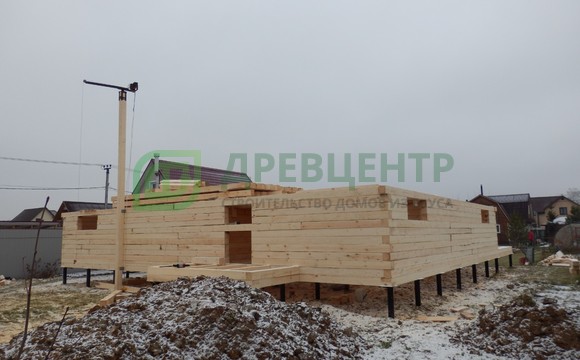 Строительство дома из обычного бруса в Раменском районе с. Михеево