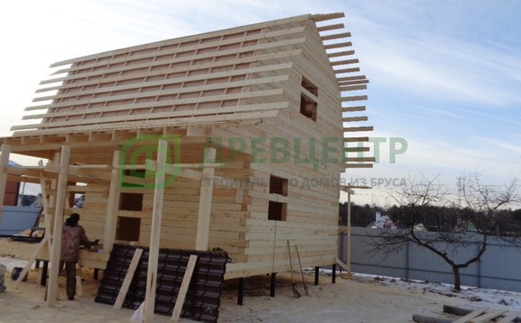 Строительство дома из бруса по проекту ДБ 60 в Ногинском районе д. Ямкино