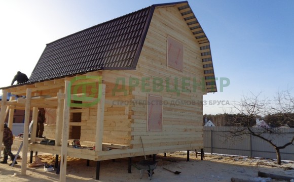 Строительство дома из бруса по проекту ДБ 60 в Ногинском районе д. Ямкино