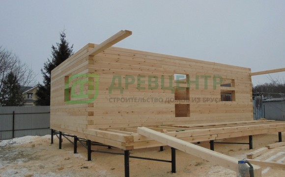 Строительство дома из бруса по проекту ДБ112 в Чеховском районе СНТ Кадр
