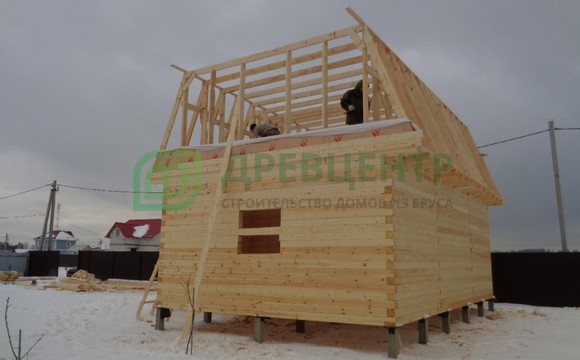Строительство дома из бруса по проекту ДБ38 во Владимирской области д. Аленино