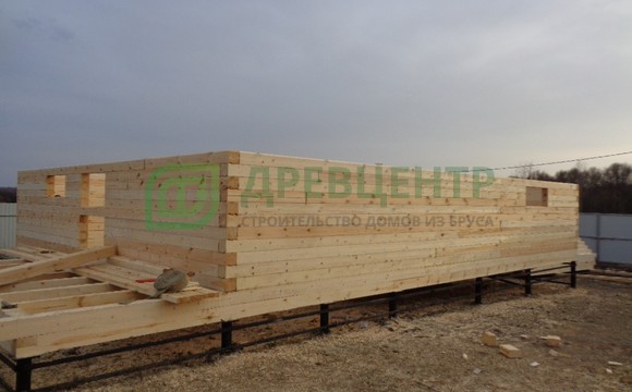 Строительство дома из бруса по проекту ДБ35 в Серпуховском районе д. Злобино
