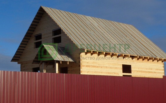 Строительство дома из бруса по проекту ДБ35 в Серпуховском районе д. Злобино