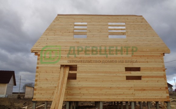 Строительство дома из бруса по проекту ДБ32 в Тульской области Ясногорский район с. Кузьмищево