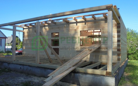 Строительство дома из бруса по проекту ДБ108 в Дмитровском районе д. Тимошкино