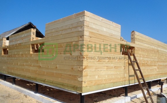 Строительство дома из бруса размером 8,5х8,5 м в г. Шатура