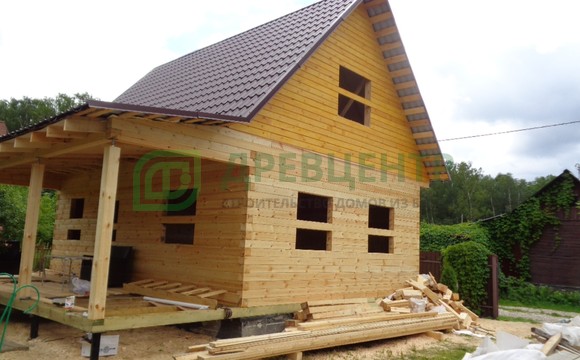 Строительство дома из бруса 6х8 в г. Климовске СНТ 