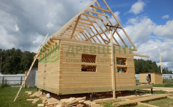 Строительство дома из бруса по проекту ДБ108 в Заокском районе Тульской области