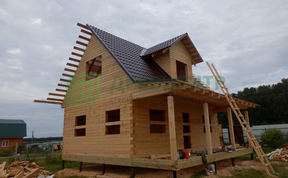 Строительство дома из бруса по проекту ДБ108 в Заокском районе Тульской области
