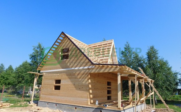 Строительство дома из бруса по проекту ДБ56 в Заокском районе д. Конюшино