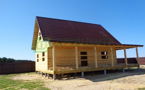 Строительство дома из бруса по проекту ДБ119 в р. Мордовия, д. Пурдошки