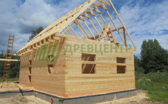 Строительство дома из бруса по проекту ДБ134 в Тверской области, д. Боровое