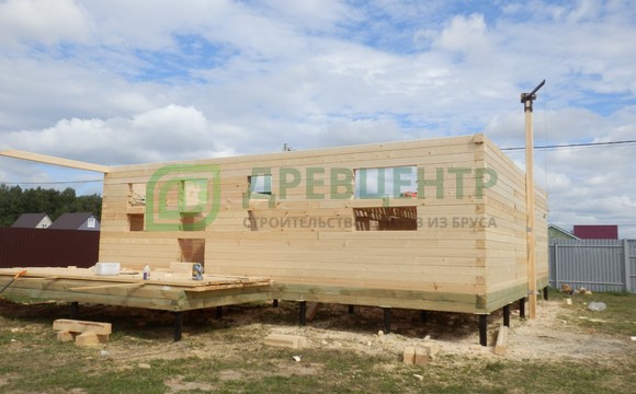 Строительство дома из бруса по проекту ДБ 70 в Чеховском районе д. Горелово