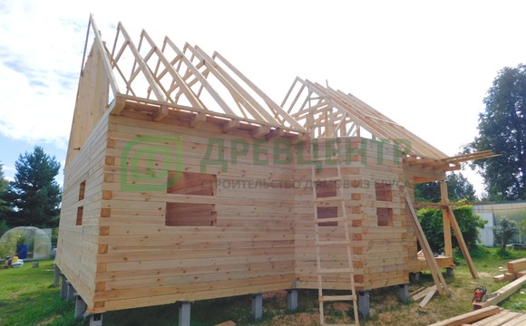 Строительство дома из бруса по проекту ДБ62 в Дмитровском районе д. Титово