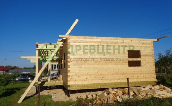 Строительство дома из бруса по проекту ДБ17 в Наро Фоминском районе д. Порядино