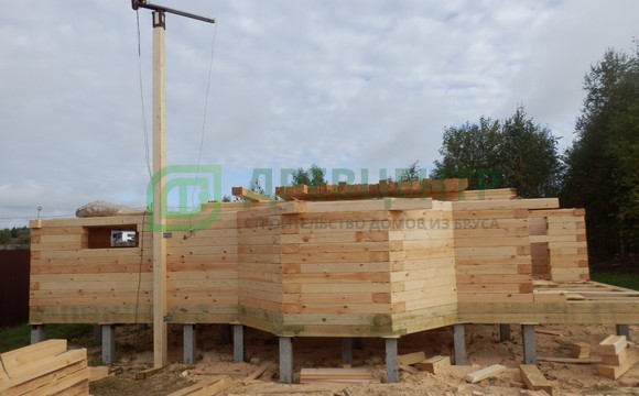 Строительство дома из бруса по проекту ДБ62 в Волоколамском районе д. Матренино
