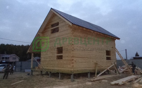 Строительство дома из бруса по проекту ДБ18 в  Тульской области д. Солопенки