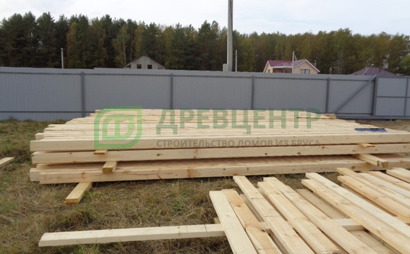 Строительство дома из бруса по проекту ДБ18 в  Тульской области д. Солопенки
