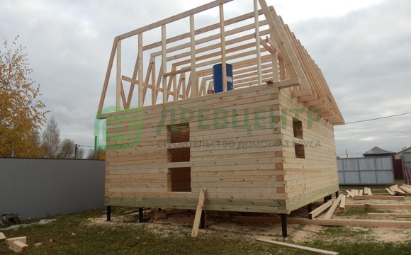 Строительство дома из бруса 6х8 в Раменском районе с. Михеево