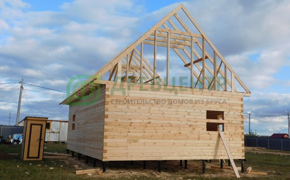 Строительство дома из бруса по проекту ДБ139 в Калужской области д. Хрустали