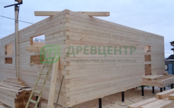 Строительство дома из бруса по проекту ДБ32 в  Дмитровском районе д. Подчерково