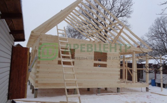 Строительство дома из бруса по проекту ДБ10 в Солнечногорском районе д. Марьино