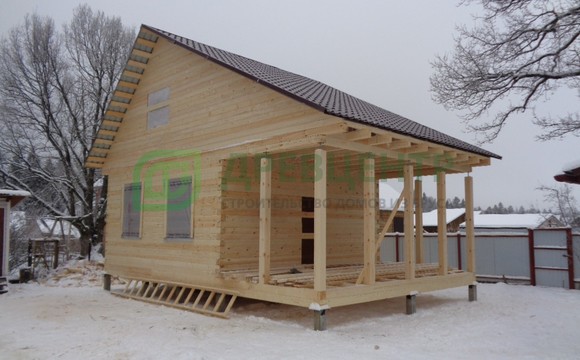 Строительство дома из бруса по проекту ДБ10 в Солнечногорском районе д. Марьино