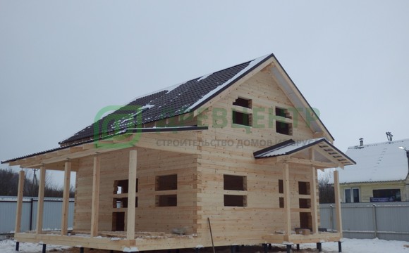 Строительство дома из бруса в полтора этажа в Дмитровском районе д. Мироново