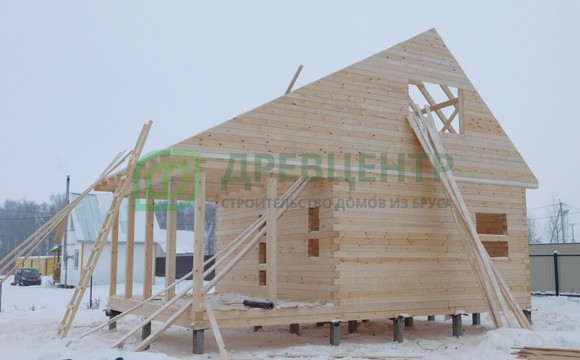 Строительство дома из бруса по проекту ДБ 10 в Домодедовском районе