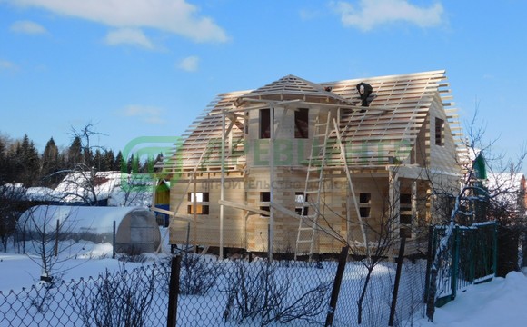 Строительство дома из бруса по проекту ДБ 62 в Сергиевом Посаде